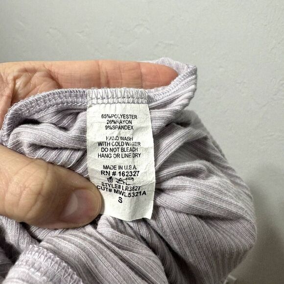 Made With Love Jumpsuit Violet Wide Leg Ribbed Stretch Soft Womens size Small - Picture 4 of 8